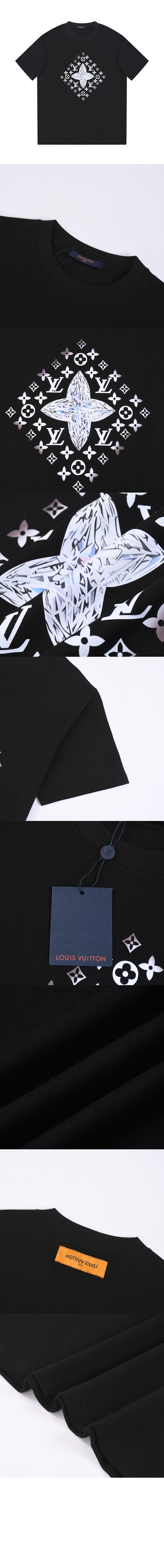 루이비통 로고 프린트 반팔