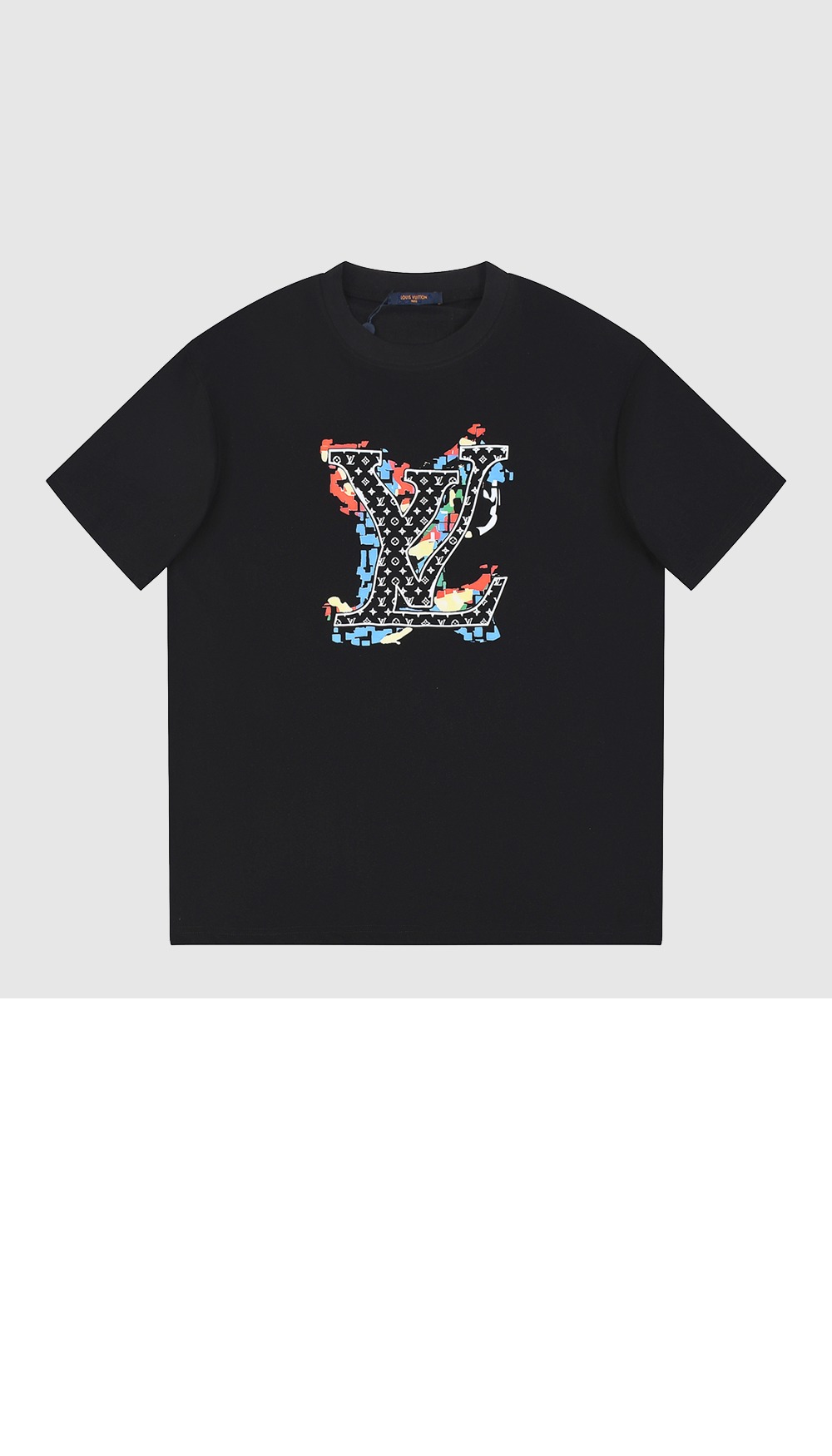 루이비통 로고 프린트 반팔