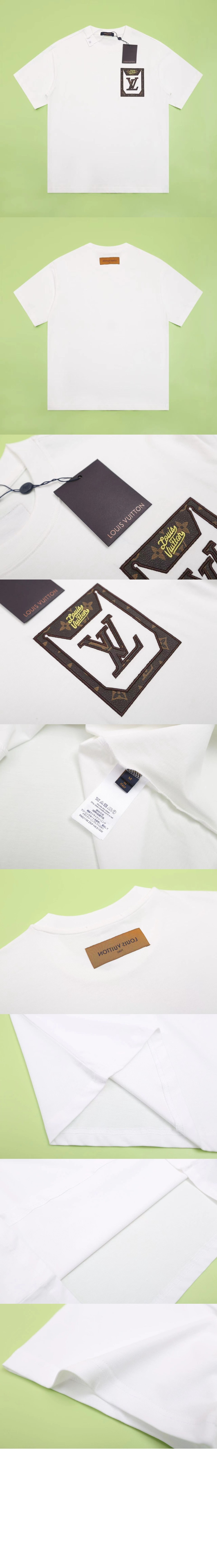 루이비통 로고 프린트 반팔