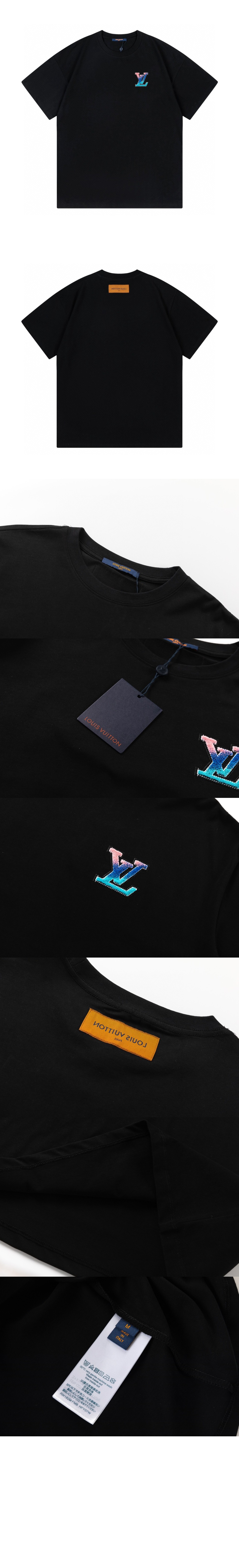 루이비통 로고 프린트 반팔