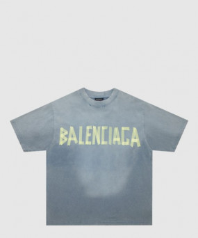 발렌시아가 로고 프린트 반팔