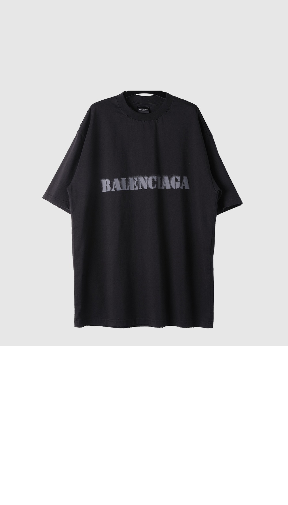 발렌시아가 로고 프린트 반팔