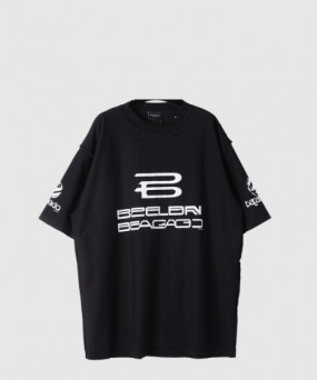 발렌시아가 로고 프린트 반팔