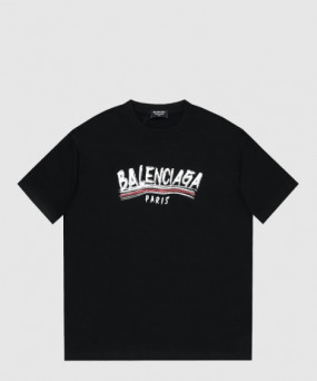 발렌시아가 로고 프린트 반팔