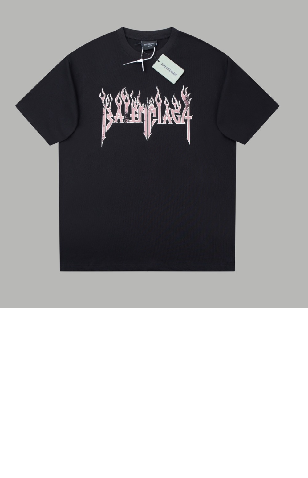 발렌시아가 로고 프린트 반팔