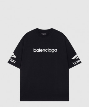 발렌시아가 로고 프린트 반팔