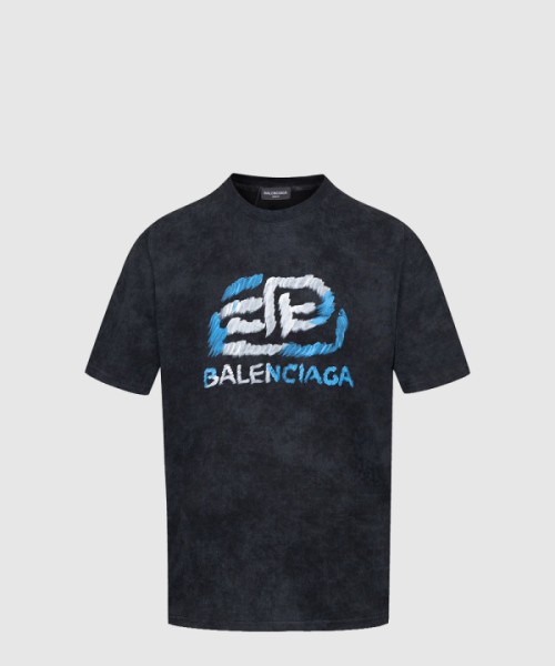 발렌시아가 로고 프린트 반팔