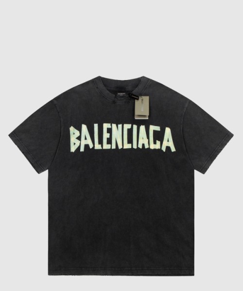 발렌시아가 로고 프린트 반팔