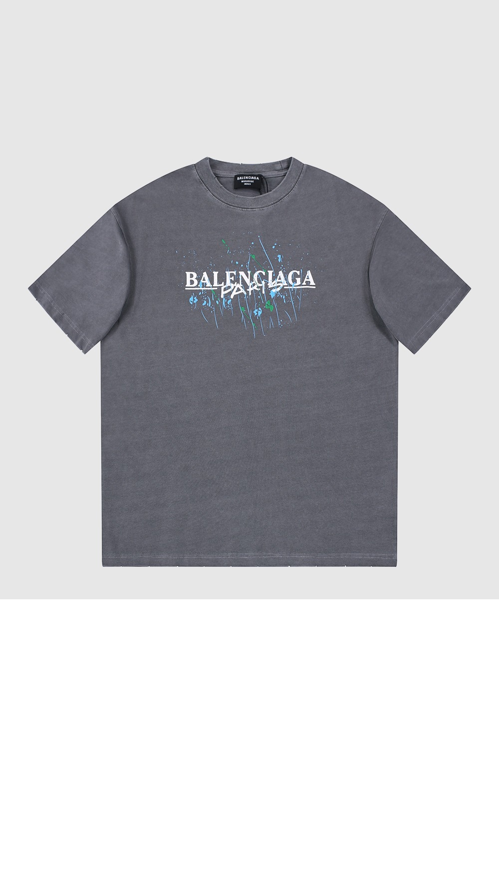 발렌시아가 로고 프린트 반팔