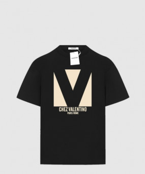 발렌티노 프린트 코튼 티셔츠