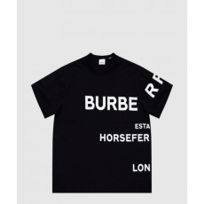 버버리 로고 코튼 티셔츠