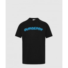 버버리 로고 코튼 티셔츠