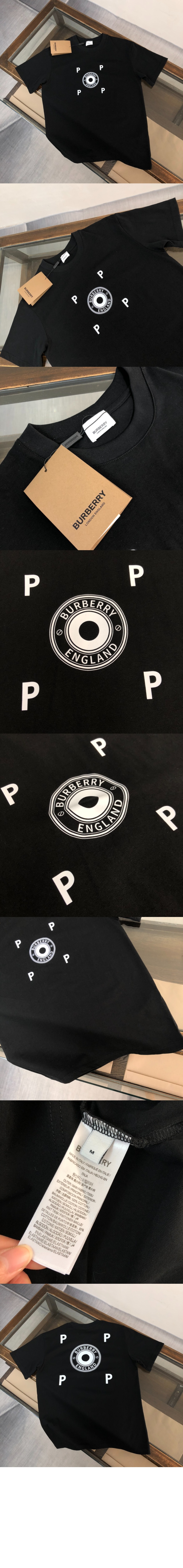 버버리 플라워 코튼 티셔츠