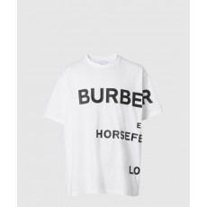버버리 로고 코튼 티셔츠