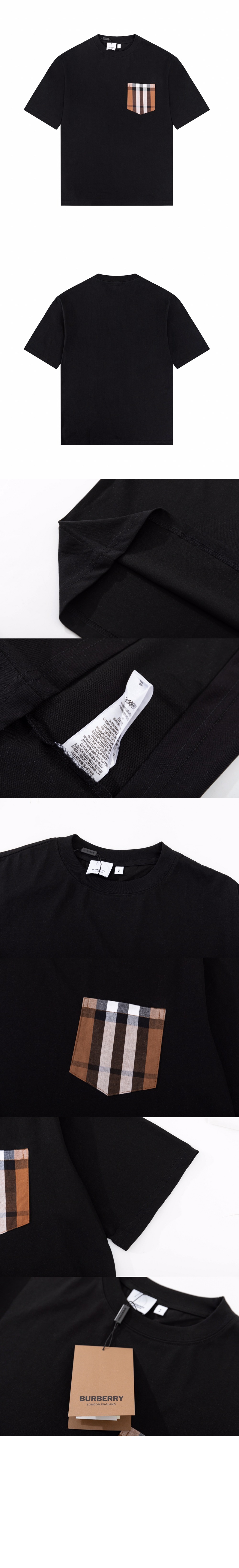 버버리 체크 반팔 티셔츠