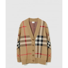 버버리 체크 울 블렌드 가디건