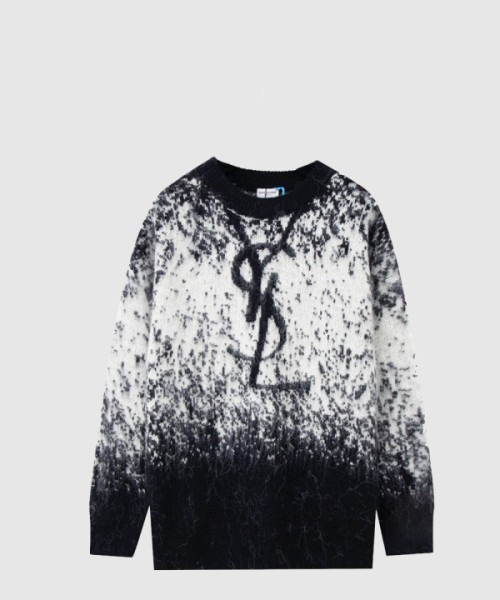 생로랑 프린트 니트 톱