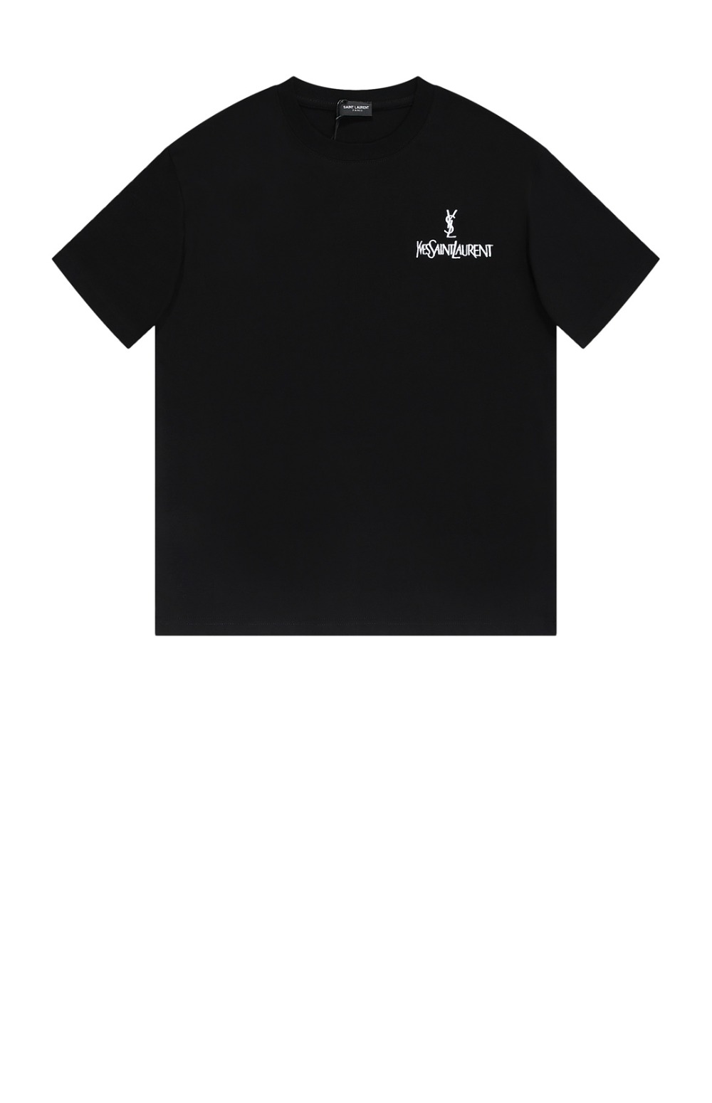 생로랑 로고 프린트 반팔