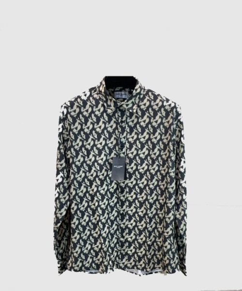 생로랑 로고 프린트 긴팔