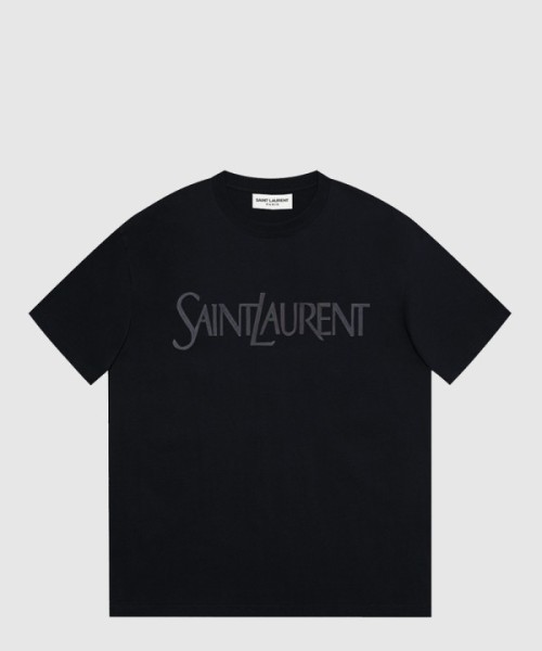 생로랑 로고 프린트 반팔