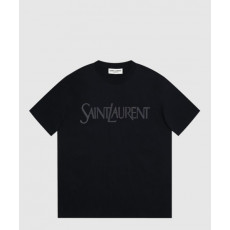 생로랑 로고 프린트 반팔