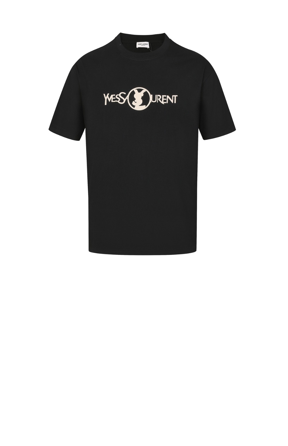 생로랑 로고 프린트 반팔