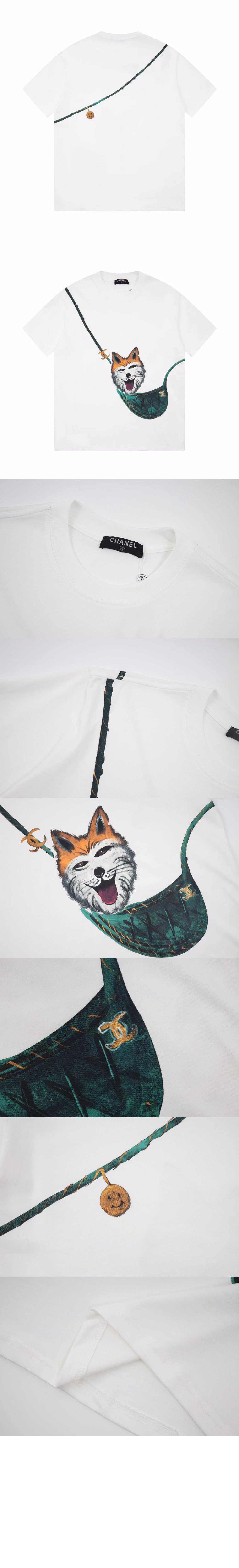 샤넬 로고 프린트 반팔