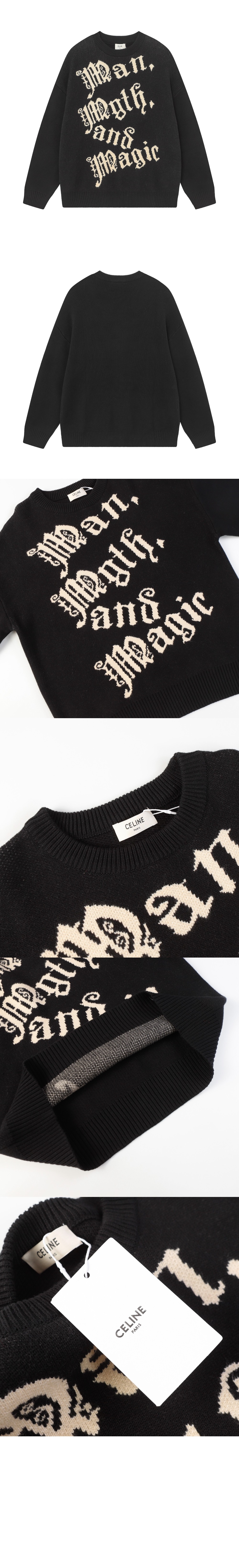 셀린느 자카드 울 니트