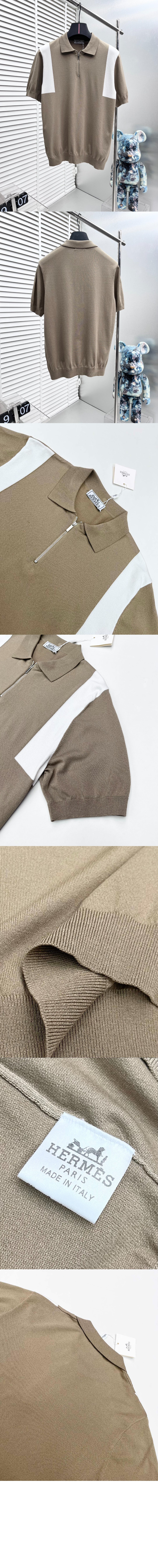 에르메스 폴로 니트 톱