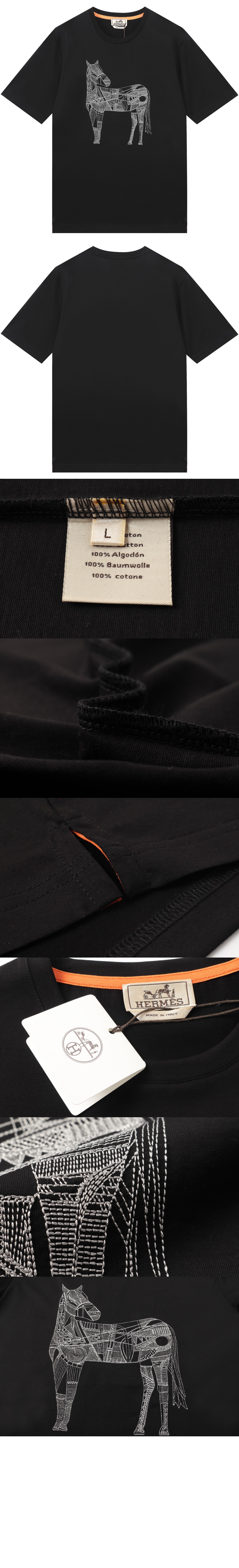 에르메스 플라워 코튼 톱