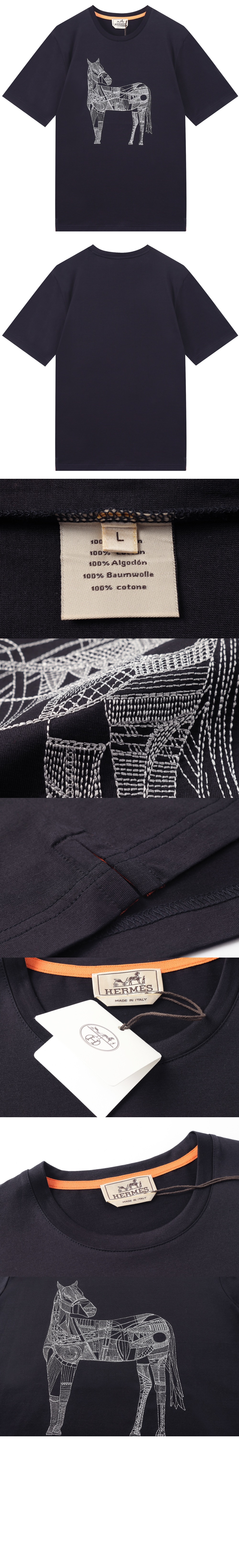 에르메스 플라워 코튼 톱