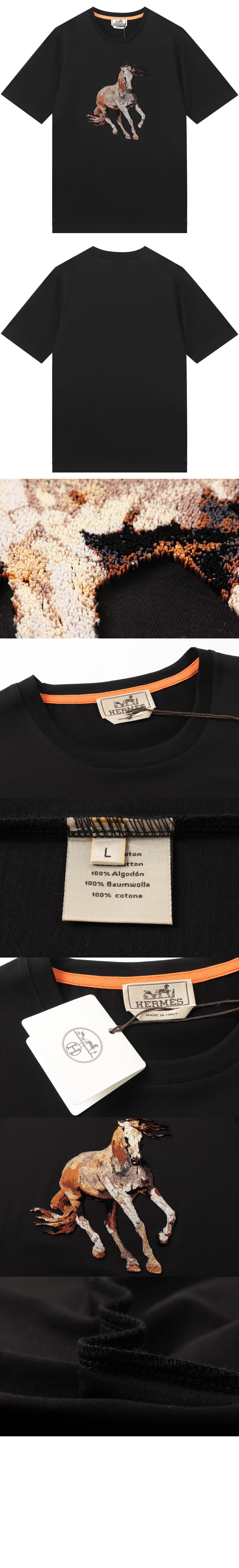 에르메스 플라워 코튼 톱