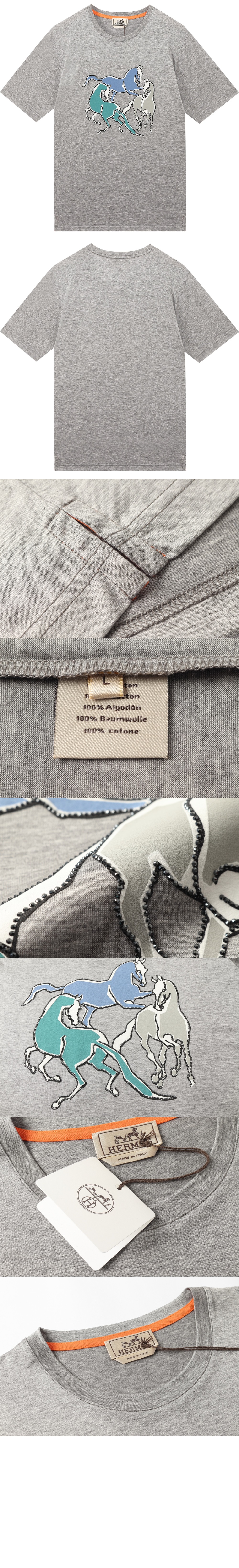 에르메스 플라워 코튼 톱