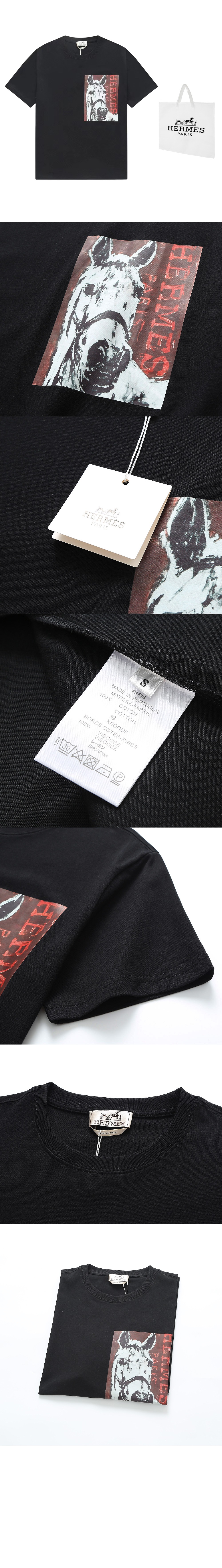 에르메스 플라워 코튼 톱