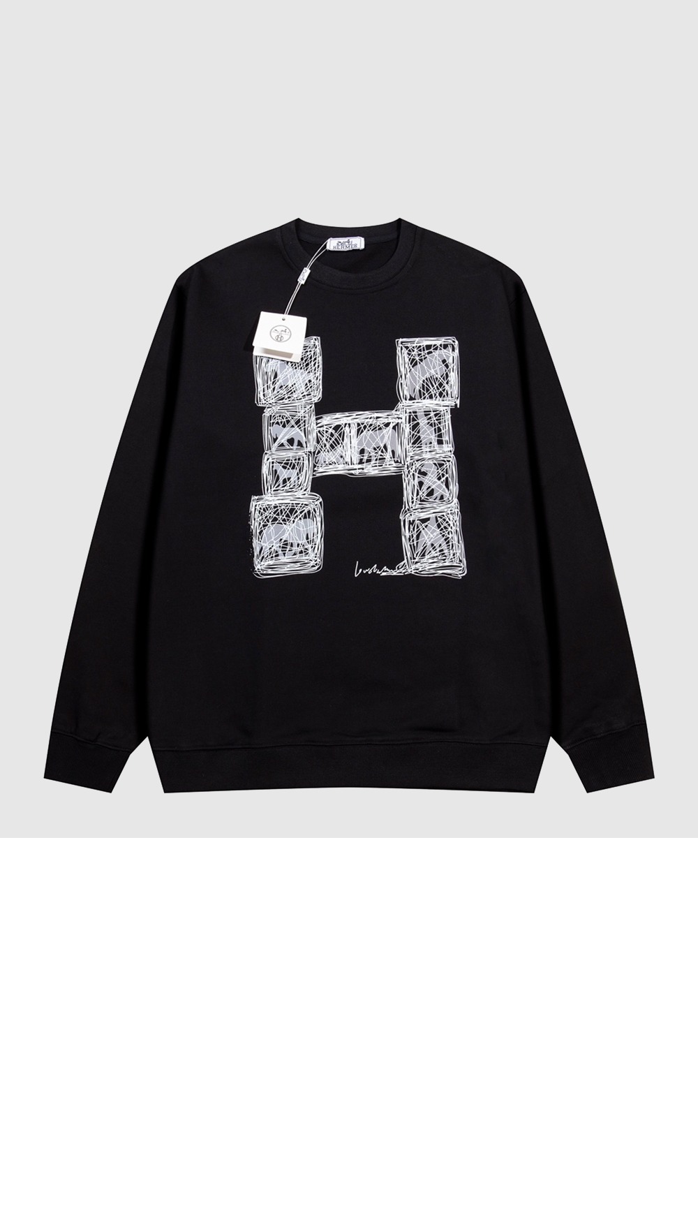 에르메스 플라워 코튼 톱