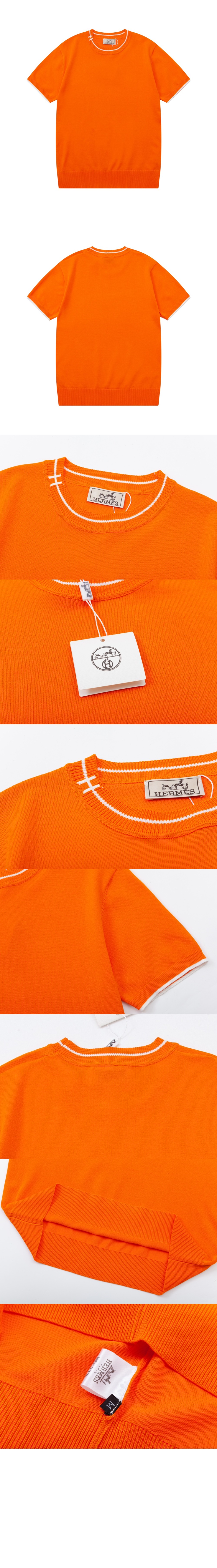 에르메스 로고 프린트 반팔