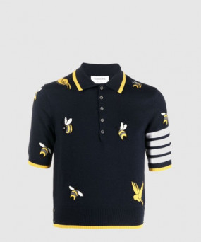 톰브라운 프린트 니트 톱