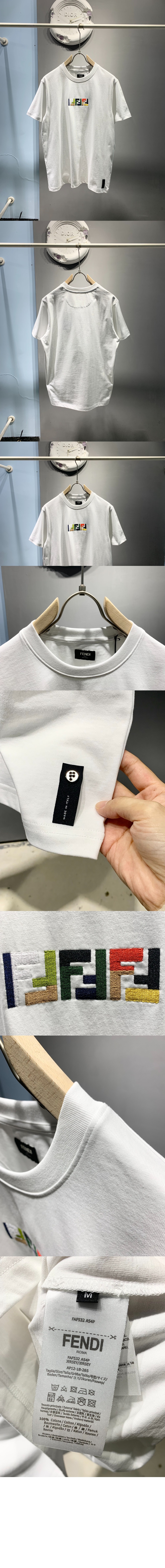 펜디 로고 프린트 반팔