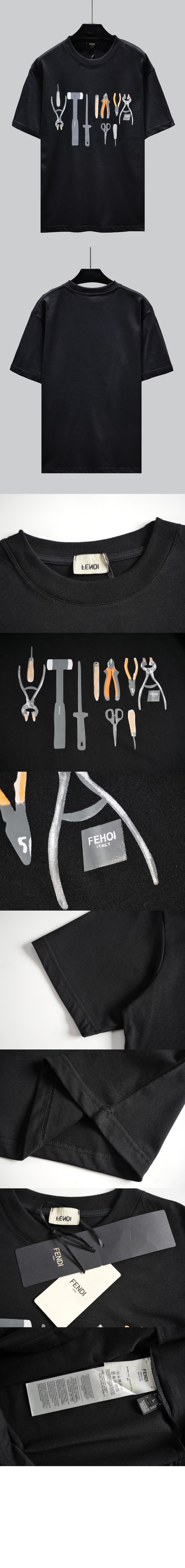 펜디 플라워 코튼 톱