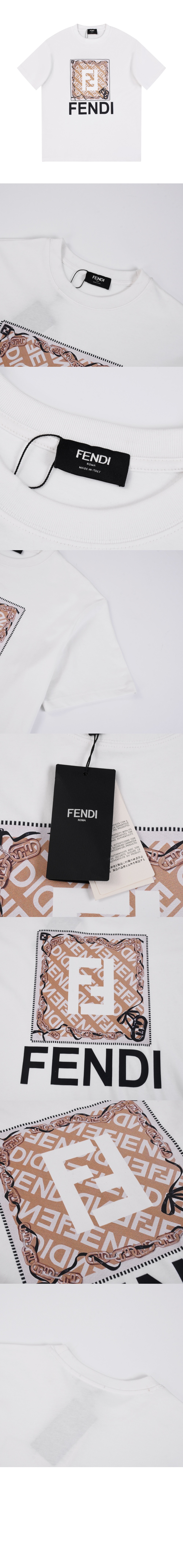 펜디 플라워 코튼 톱