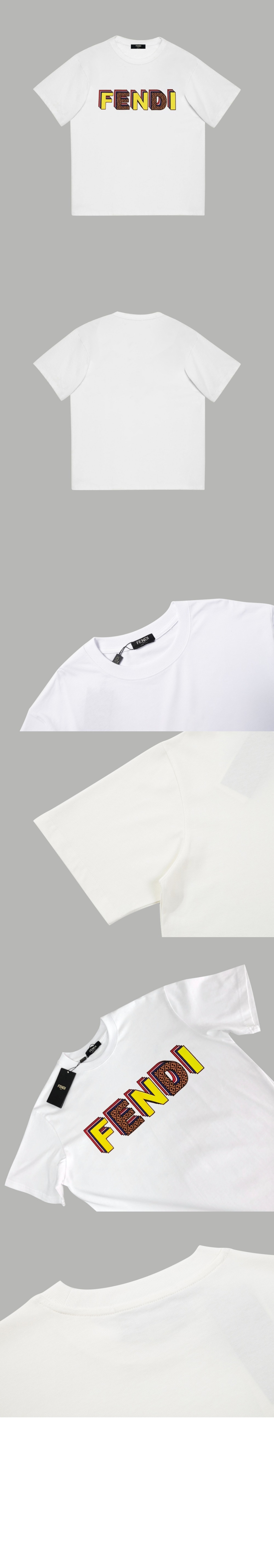 펜디 로고 프린트 반팔