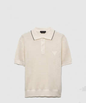 프라다 실크 앤 코튼 폴로 셔츠