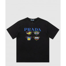 프라다 플라워 코튼 톱