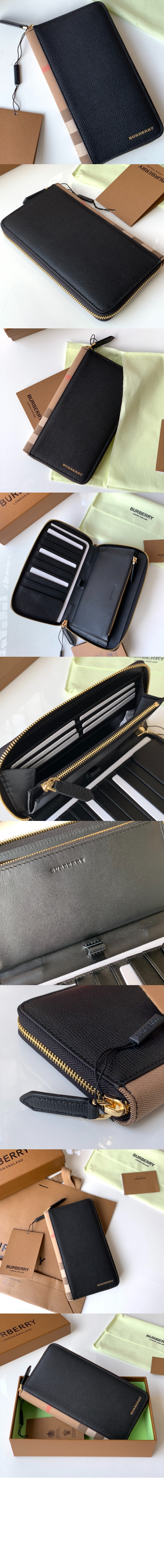 버버리 체크 지퍼 머니클립 39961931