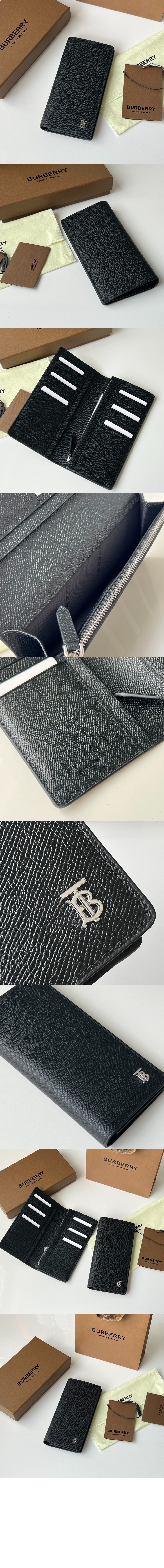 버버리 레더 TB 장지갑 80626921