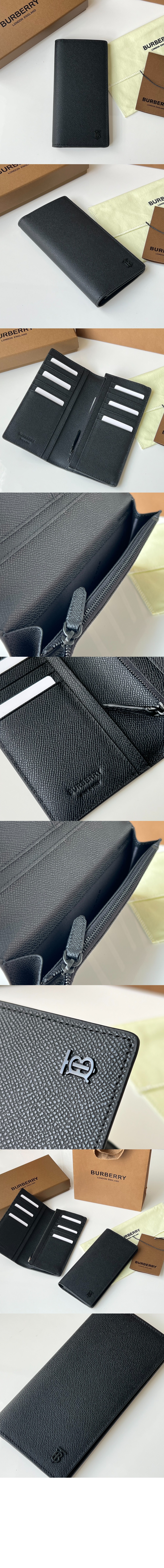 버버리 콘티넨탈 그레인 가죽 TB 지갑 80697331