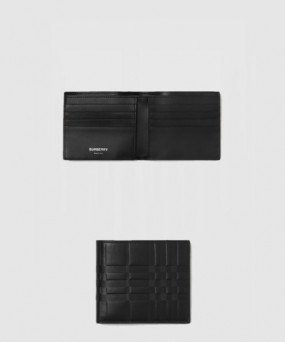 버버리 체크 엠보 가죽 2단 머니클립 80493141