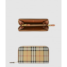 버버리 체크 지퍼 지갑 80705981