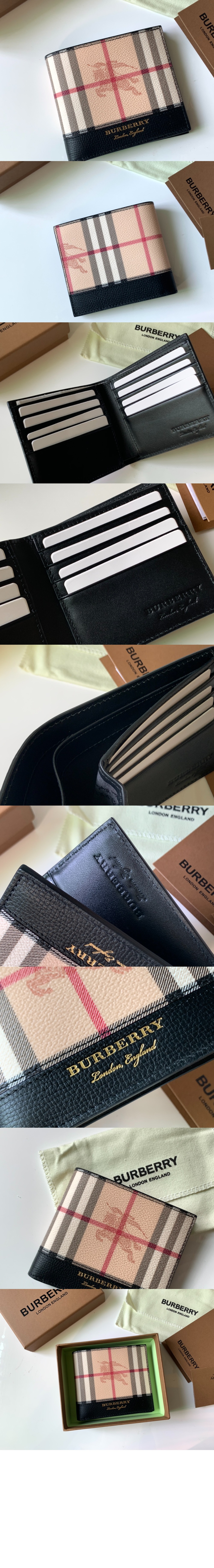 버버리 헤이마켓 체크 접이식 머니클립 40652321