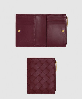 보테가베네타 스몰 인트레치아토 폴더형 지갑 742330